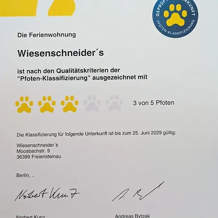 Apartman Wiesenschneiders *